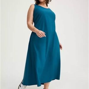 Torrid Chic Teal Sleeveless Midi Dress